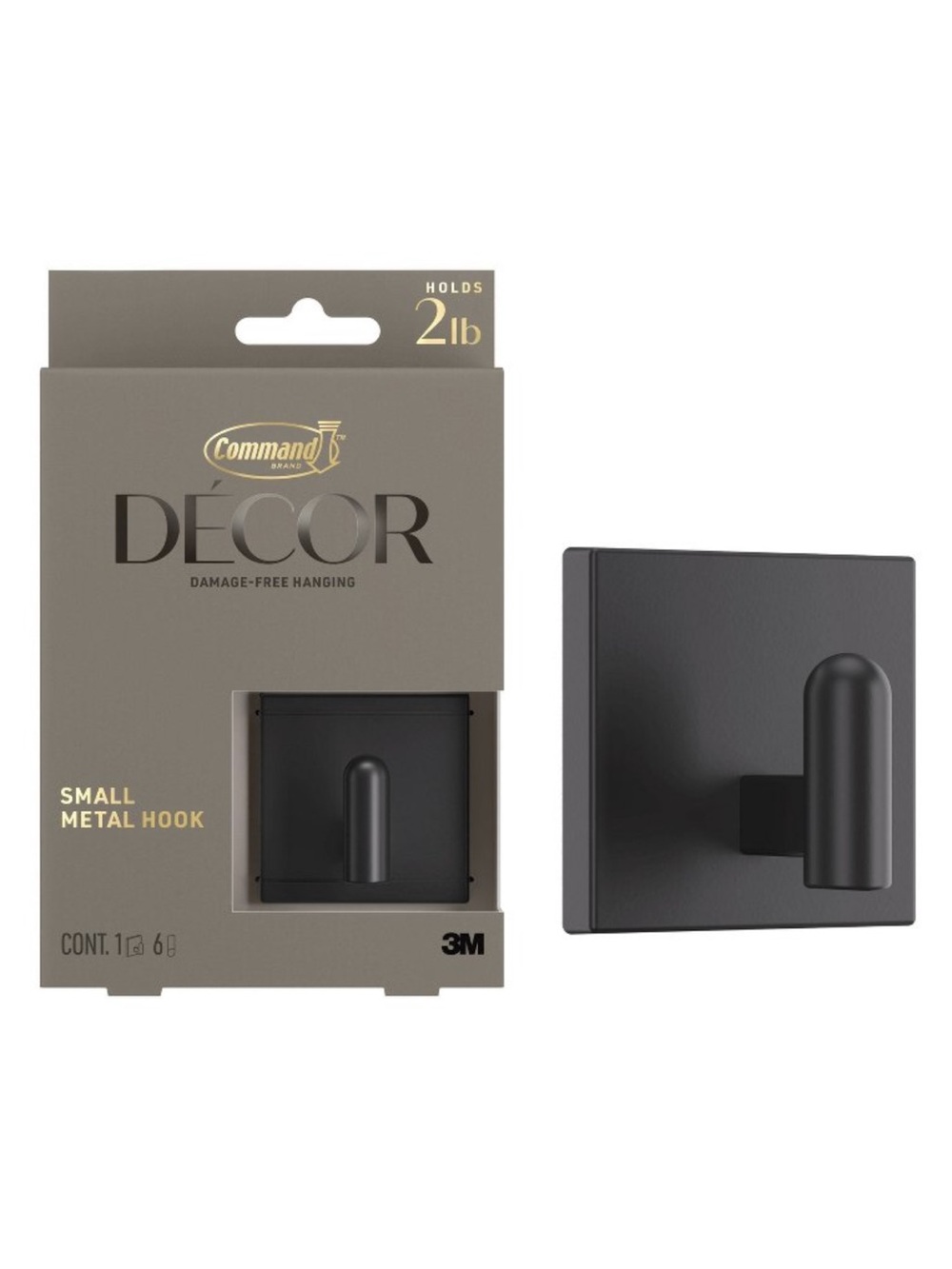 Command Decor Small Metal Hook